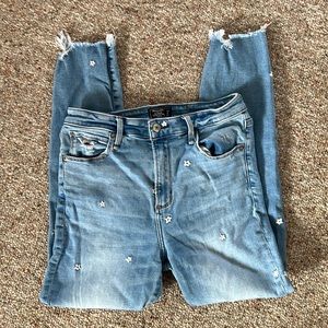 Abercrombie & Fitch Simone High Rise Ankle Daisy Jeans